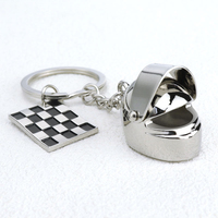 Porte-clés Casque de Moto 3D en Alliage de Zinc, Modèle Créatif de Casque de Sécurité, Porte-clés Personnalisé pour Motard, Cadeau, Ornement de Sac à Dos, Pendentif