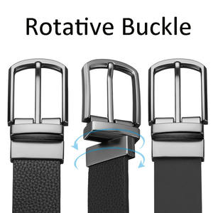 Rw लक्जरी पुरुषों के दो-इन-एक प्रतिवर्ती रोटेटिव रोटेटिव बकल आकस्मिक जेई कमर बेल्ट पुरुषों की पोशाक के लिए - Product Image 5