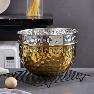 Bát trộn bằng thép không gỉ bạc đặt thêm bát trộn lớn bát trộn bằng thép không gỉ vàng - Product Image 2