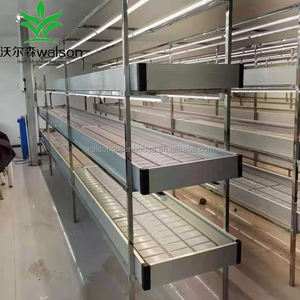 Table de flux de reflux commerciale mobile hydroponique d'intérieur plateau de culture support de culture vertical bancs roulants table de culture - Product Image 2