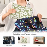 Tapis à langer pliable pour bébé, personnalisé avec logo Hibiscus Hawaïen, réutilisable, imperméable, portable, en polyester, 30x60cm, pour l'extérieur