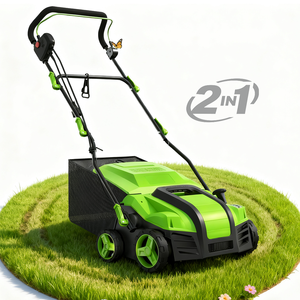 Vertak Détacheur et <span class=keywords><strong>Scarificateur</strong></span> Électrique 2-en-1 de 15,7 Pouces avec Sac de Collecte de 55L, Détacheur de Pelouse Filaire pour l'Entretien des Jardins et des Pelouses - Product Image 2