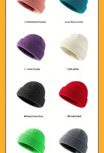 Warm Women's Winter Fashion Hip-Hop Knitted Beanie <b>Hat</b> Solid Color Docker <b>Hat</b> - Product Image 6