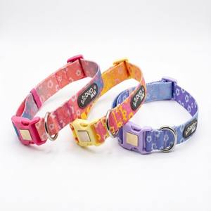 Collier pour chiens et chats YG-110, respirant, personnalisé, en nylon, dégradé, petite fleur - Product Image 1