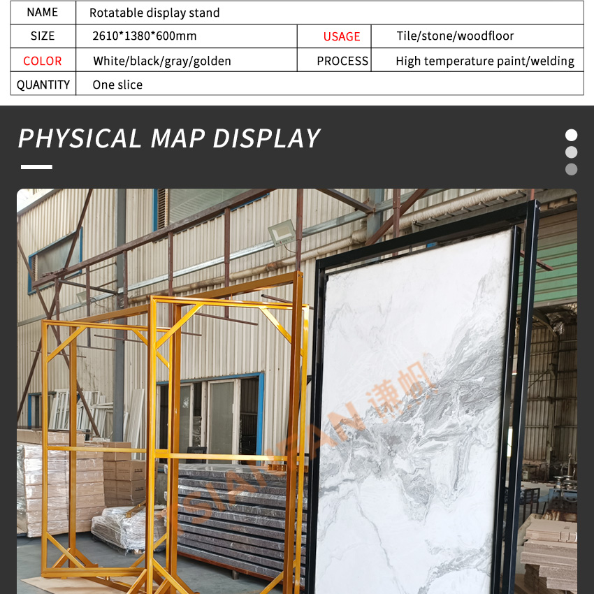 Slab Display Stand Porcelain Rotatable Large Tile Display Rack Tsianfan Custom Marble Sintered Stone Showroom Panel Rock Granite