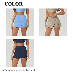 Vêtements de sport d'été pour femmes, jupe de sport à taille haute avec poche intérieure, fente latérale, jupe-<span class=keywords><strong>short</strong></span> <span class=keywords><strong>2</strong></span> <span class=keywords><strong>en</strong></span> <span class=keywords><strong>1</strong></span> pour le golf et le tennis pour femmes - Product Image 3