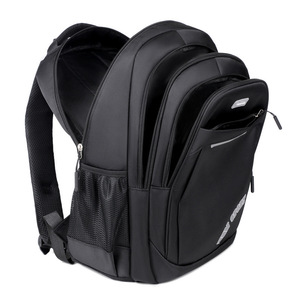 Men's <b>Backpack</b> <b>Large</b> Capacity 20-35L Reflective Strip For Commuting Leisure Travel Solid Color With Interior Zipper Pocket - Product Image 2