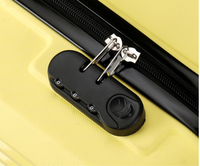 Valise cabine 20 pouces en PP, valise à fermeture éclair de haute qualité avec serrure à combinaison, valise à roulettes universelles pour les voyages