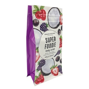 Borsa a fondo piatto con chiusura a <span class=keywords><strong>Zip</strong></span> stampata personalizzata con chiusura a <span class=keywords><strong>Zip</strong></span> a fondo piatto in alluminio per bagno con crema SPA e sale marino - Product Image 3