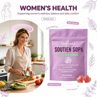 Complément alimentaire pour l'équilibre hormonal et la fertilité OEM, soutien pour le syndrome des ovaires polykystiques (SOPK), gommes avec Myo & D-Chiro Inositol, acide folique et chrome, 60 unités