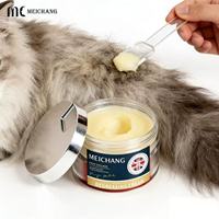 Pot de crème cosmétique 30g 50g avec cuillère pour baume dégraissant pour animaux, acné du menton du chat et nettoyage du pelage