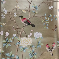 Papier peint pour la décoration de la maison, papier peint peint à la main, peinture vintage et art mural, papier peint mural texturé doré
