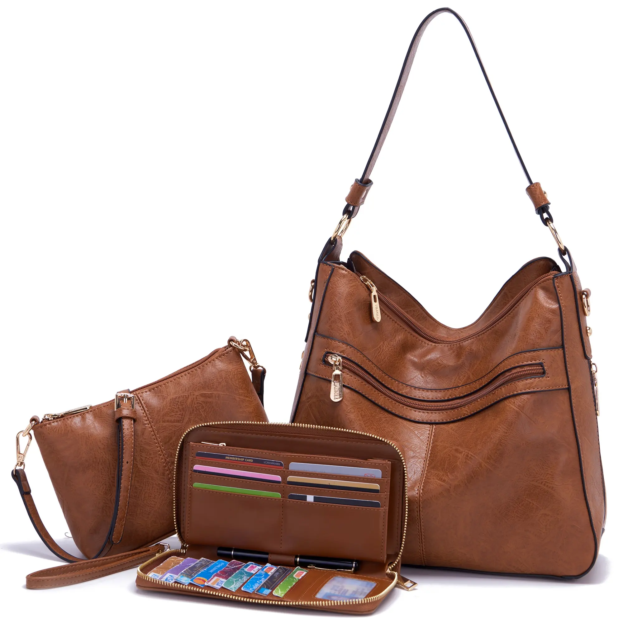 卸売2024広州工場女性大型クロスボディデザイナーバッグハンドバッグ財布と財布セット女性用トートホーボー財布