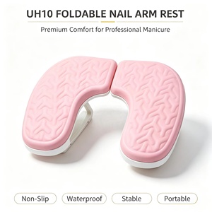 Foldable Nail Arm Rest Soft Pink Manicure Support <b>Pad</b> Salon U <b>Bench</b> Tool - Product Image 3