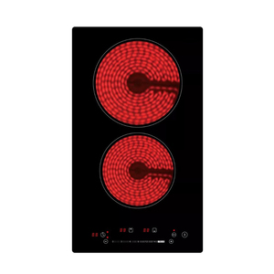 Olyair 2-Burner Cooktop Kid Safety Lock LED Touch Control <b>Plug</b>-in <b>Timer</b> Built-In Glass 63A Ceramic Household - Product Image 2