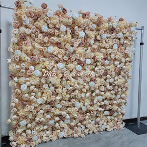 Good Price Cloth <b>flower</b> wall dkb crafts Customized 3D Effect Decorative Rose <b>Flowers</b> <b>Panels</b> Backdrop - Product Image 4