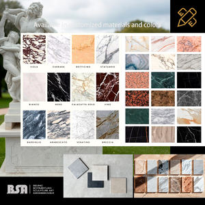 カスタム手彫りの大理石ラクーン像白大理石ラクーン彫刻古典的な像ヴィラパーク装飾 - Product Image 3