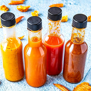 Mini Botellas de Vidrio para Salsa Picante de 3oz, 5oz y 8oz, Paquete para Salsa <span class=keywords><strong>Cajun</strong></span> Casera con Cápsulas Retráctiles, Botellas para Extracto de Vainilla - Product Image 2