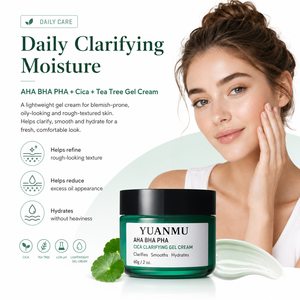 Crema Facial Milagrosa con Ácido Hialurónico, AHA, BHA y PHA, Exfoliante Suave, Hidratante y Clarificante con Árbol de Té para Uso Diario - Product Image 1
