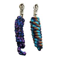 Corde de trelage tressée pour chevaux avec mousqueton robuste, équipement équestre durable à quatre brins pour l'entraînement équestre