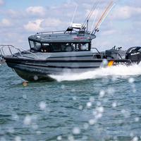 Vente flash : Bateau de pêche en aluminium à coque en V profond de 7,5 m (25 pieds), facile à naviguer, de luxe, pour le plaisir, avec moteur hors-bord pour l'océan