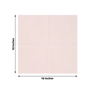 <strong>Blush</strong> <strong>Pink</strong> Linen-Like <strong>Disposable</strong> <strong>Napkins</strong> 5x5 Inch Highly Absorbent Airlaid Paper 4 Fold Bridal Shower Wedding Elegant Parties - Product Image 2
