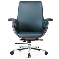 Chaise de bureau de direction moderne à dossier haut, design luxueux, cuir synthétique, appui-tête réglable, base en alliage d'aluminium fixe