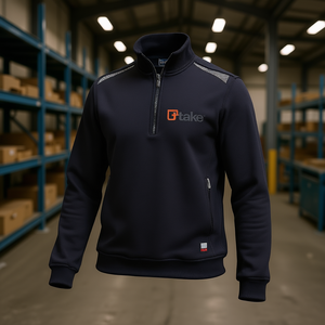 เสื้อสเวตเชิ้ต Felpa รุ่นปกติ สีดำ ไซส์ XS แบบซิปครึ่งตัว สำหรับใส่ทำงาน - Product Image 3