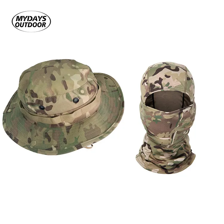 Mydays Outdoor Breathable Portable Biking Hiking Fishing Sunblock Headgear Tactical Hunting Fisherman Hat with Face Cover