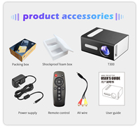 Mini projecteur portable T300, 320x240P, 800 lumens, avec plusieurs interfaces, bon marché