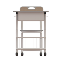 Ensemble de bureau et de chaise d'étudiant pliable moderne durable et élégant pour le bureau à domicile, l'école et l'hôpital en bois, métal et PP