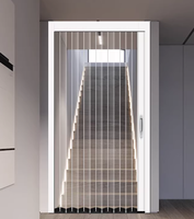 Fabricant chinois de portes pliantes coulissantes imperméables, portes accordéon pliantes, serrure, matériau en aluminium + polycarbonate pour utilisation sur balcon