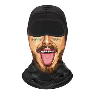 หมวกกันน็อคขายดีสำหรับผู้ชายและผู้หญิง สำหรับขี่มอเตอร์ไซค์กลางแจ้ง บุด้วยผ้าคลุมศีรษะ ลายหน้าตลกๆ สำหรับตกปลา ลายหน้ากินี - Product Image 1