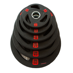 Manufacturer Direct Sales Gym Rubber <strong>Barbell</strong> <strong>With</strong> 2.5kg 5kg 10kg 15kg 20kg 25kg Free <strong>Weight</strong> Plate Three-Hole Handle - Product Image 1