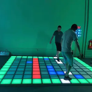 Interactive light up indoor active game room pressure sensitive LED floor tile games