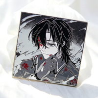 Pin Enamel Keras Anime Karakter Logam Transparan Berkilau Pin Kerah Kustom Pin Enamel Kartun untuk Dekorasi Ransel