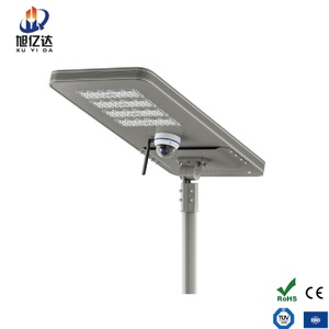 Lampione Solare LED XUYIDA con Telecamera CCTV 5000K Luce Diurna Layout Agi32 in Lega di <span class=keywords><strong>Alluminio</strong></span> Classificato IP67 Garanzia 5 Anni CE RoHS - Product Image 1