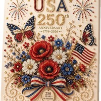 Nouvelle Peinture Diamant Perle Plastique USA 250ème Anniversaire Aigle Monument Artisanat Mosaïque Sans Cadre DIY Décoration Murale Artisanale