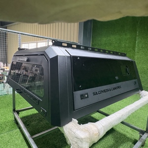 Tapa de caja de camioneta de aluminio sin perforación para F150 T9 Raptor, Ram 1500 Shark 6, cubierta rígida impermeable para camioneta - Product Image 1