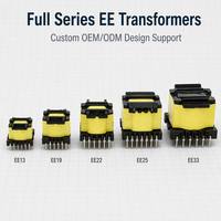 Transformateur haute fréquence EE22 de qualité industrielle, 4+4 broches verticales, pour adaptateur secteur 5-20W, fabrication sur mesure en usine
