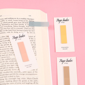 สติกเกอร์ดัชนีสัตว์เลี้ยงสี Morandi เครื่องเขียนนักเรียนแผ่นบันทึกย่อ50แผ่นใบโปรโมชั่น - Product Image 5