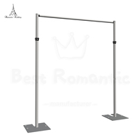 Support de toile de fond télescopique pour rideaux d'exposition et de mariage, kit de tubes en aluminium portables