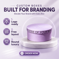 Coffret Cadeau Cylindrique Luxe Violet avec Logo Personnalisé Estampage à Chaud Matériaux Recyclés Écologiques Finition Mate pour Cosmétiques et Soins de la Peau