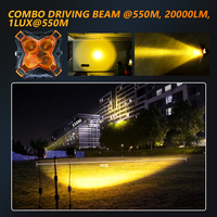 Feux antibrouillard tout-terrain de 4 pouces, IP68, 180W, 20000Lm, ambre dynamique, faisceau spot, pour UTV, camions, phare auxiliaire, blanc, 12V, 24V