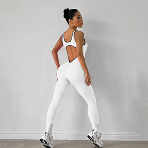 <span class=keywords><strong>Tuta</strong></span> Sportiva da <span class=keywords><strong>Donna</strong></span> Senza Maniche, Senza Cuciture, ad Asciugatura Rapida, <span class=keywords><strong>Aderente</strong></span>, in Spandex/Nylon con Spalline a Y per Fitness e Yoga - Product Image 5