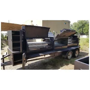 Fabricant personnalisé Vente Directe Box Machine En Haute Qualité avec Roue Remorque grill Fumeur Charbon Bbq Grill à vendre