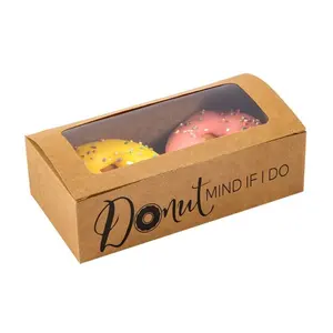Les boîtes personnalisées de boulangerie de beignet conçoit l'emballage de papier de dessert réutilisé