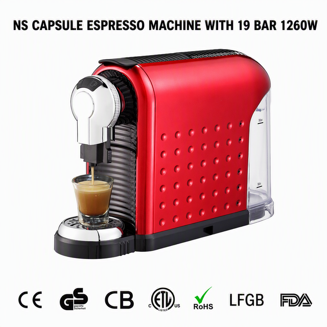 19 Bar NS Capsule Espresso Coffee Machine 1260W Household Automatic Capsule Coffee Maker for Home Office