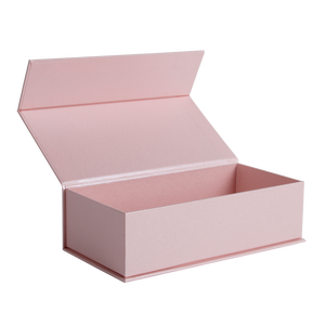 Roze op maat gemaakte logo-boekvormige opvouwbare magnetische cadeaukartonnen doos met matte laminatie en embossing voor gezichtscrème, oogcrème en cadeaus. - Product Image 3