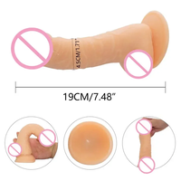Jouets sexuels lesbiens pour femmes 19 CM Harnais Strap-On Stimulateur réaliste en gelée G Spot Dong Dildo en silicone portable pour la masturbation féminine